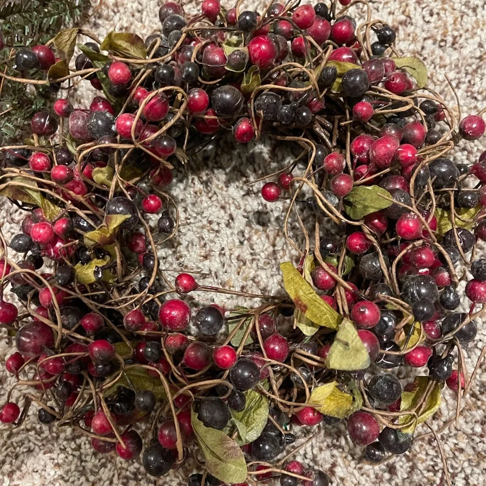 TWO SMALL HOLIDAY WREATHS